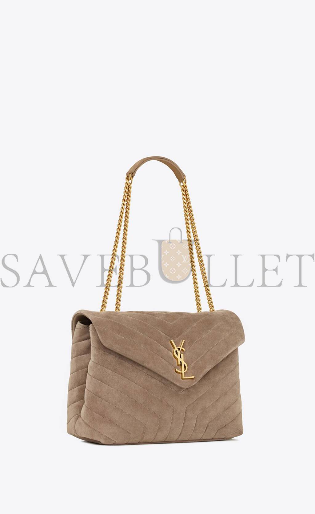 Y*L loulou medium chain bag in quilted suede 5749461u8612346 (32*22*12cm)