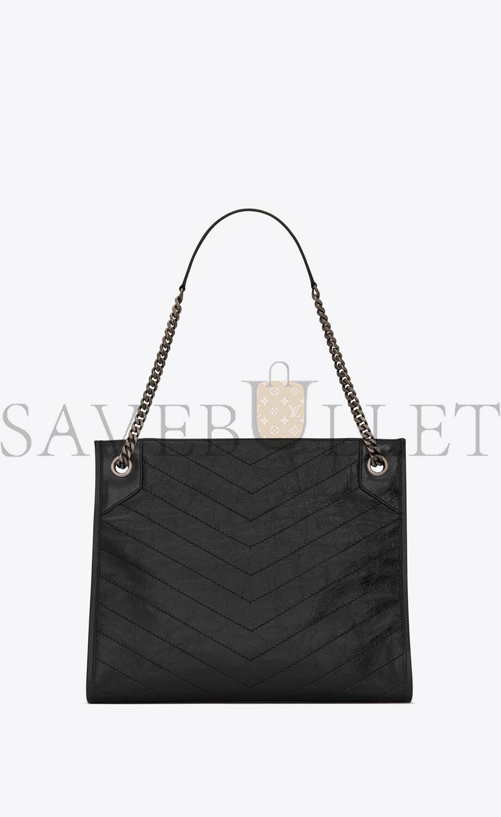 Y*L niki medium shopping bag in crinkled vintage leather 5779990en041000 (33*27*11.5cm)