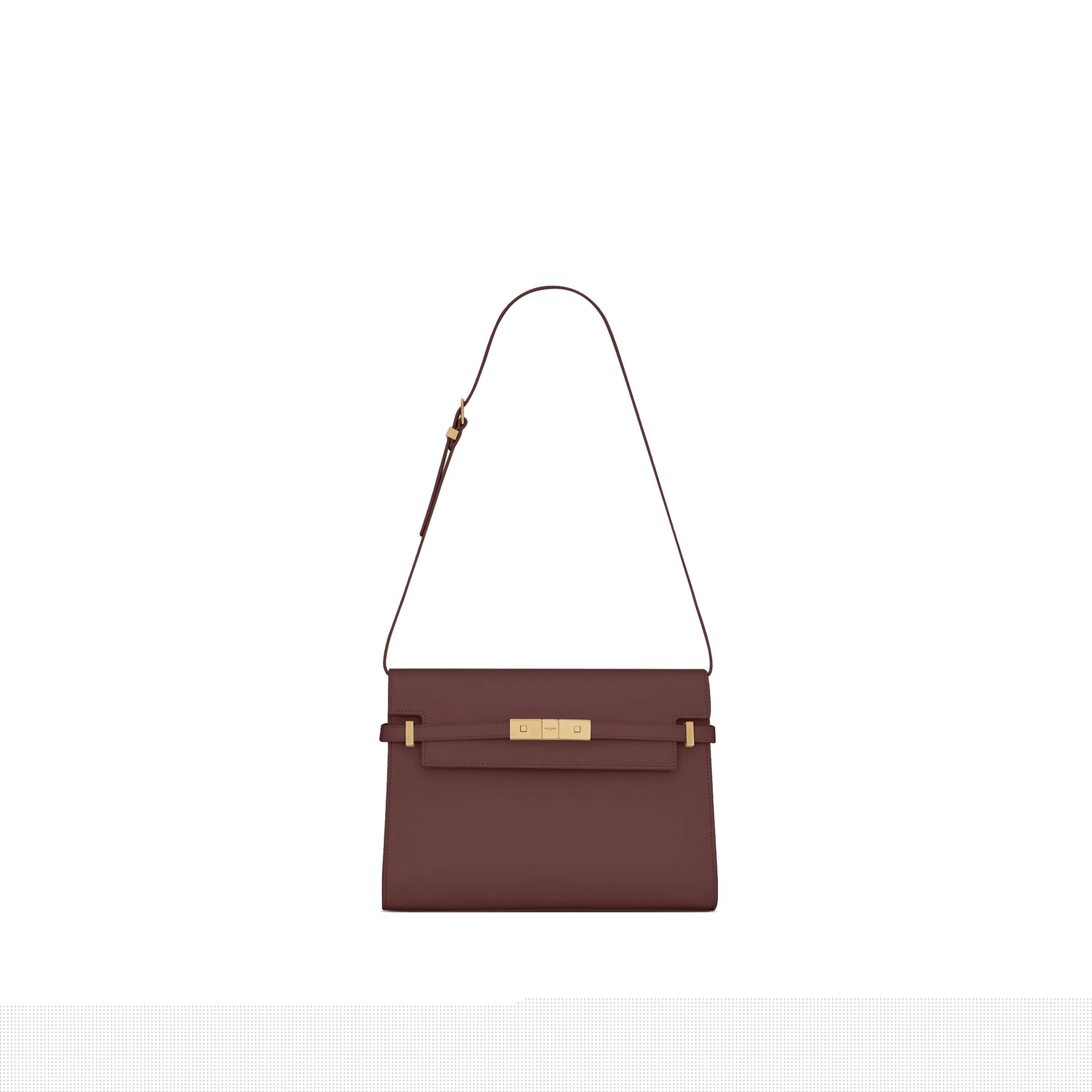 y*l manhattan shoulder bag in box Sa**t Lau*nt leather 5792710sx0w6475 (29*20*7.5cm)