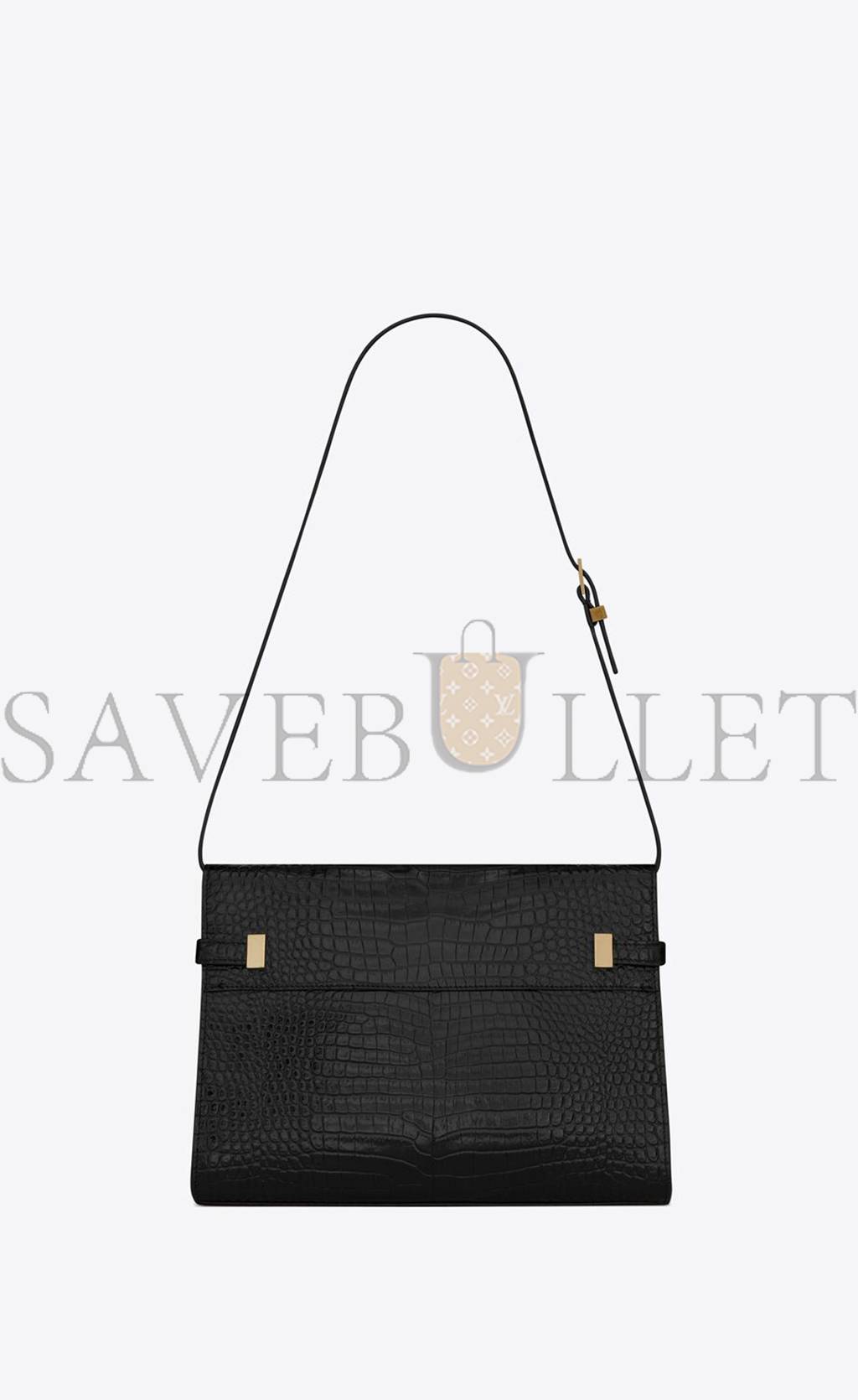 Y*L manhattan shoulder bag in crocodile-embossed shiny leather 579271dnd0j1000 (29*20*7.5cm）