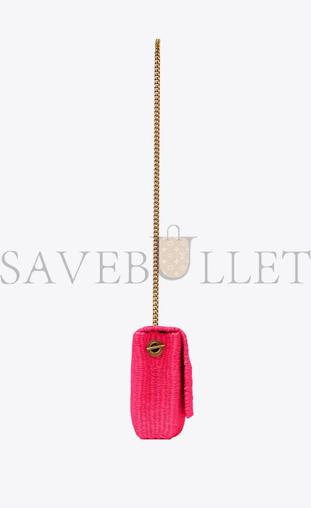 y*l kate medium S*pple chain bag in raffia 580065fabk35688 (28.5*20*6cm)