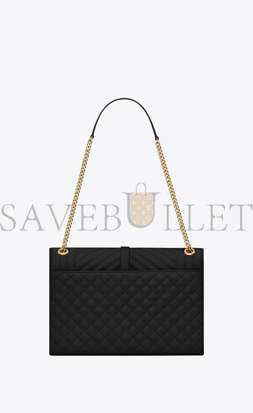 Y*L envelope large bag in mix matelass&eacute; grain de poudre embossed leather 600166bow911000 (31*22*7.5cm)