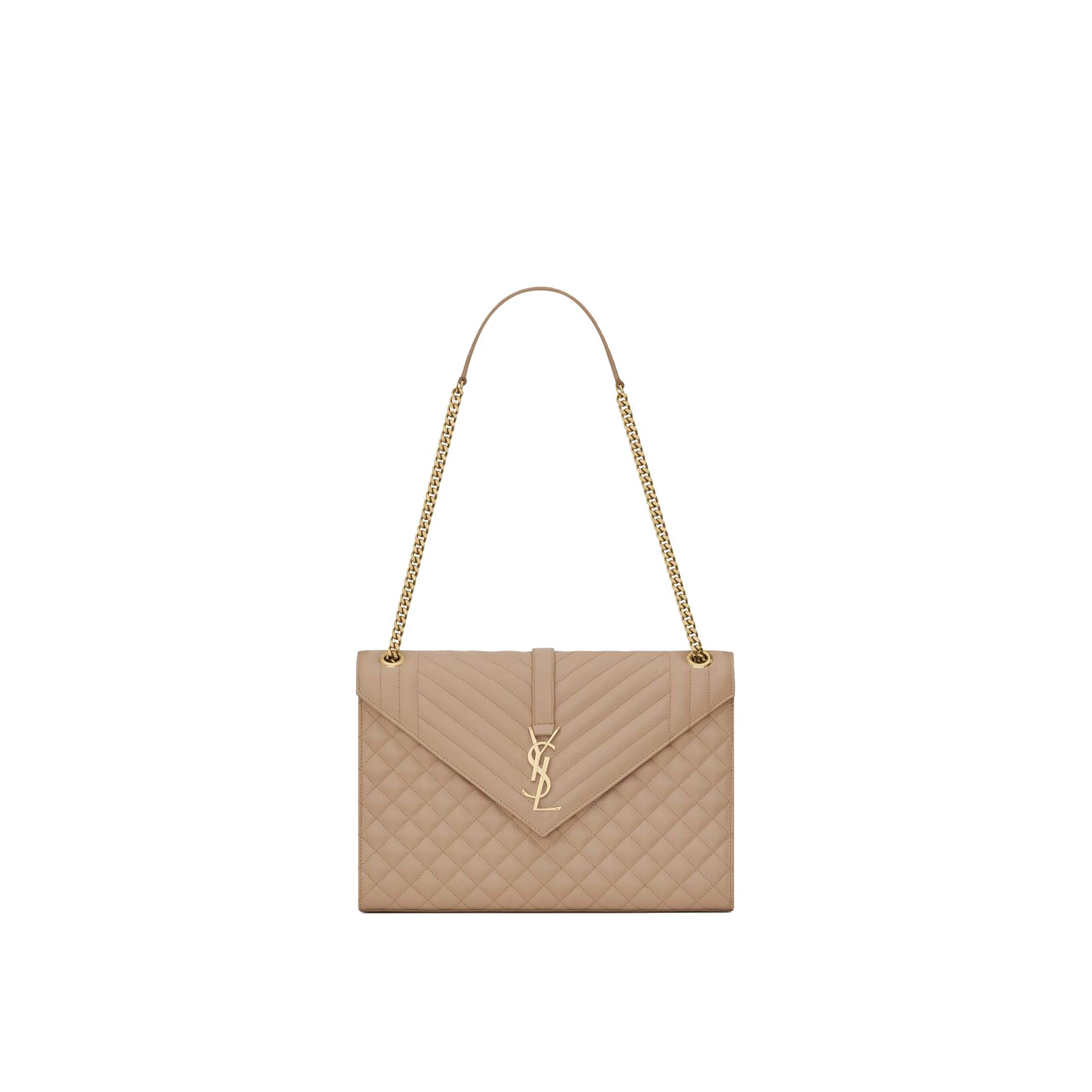 Y*L envelope large bag in mix matelass&eacute; grain de poudre embossed leather 600166bow912721 (31*22*7.5cm)