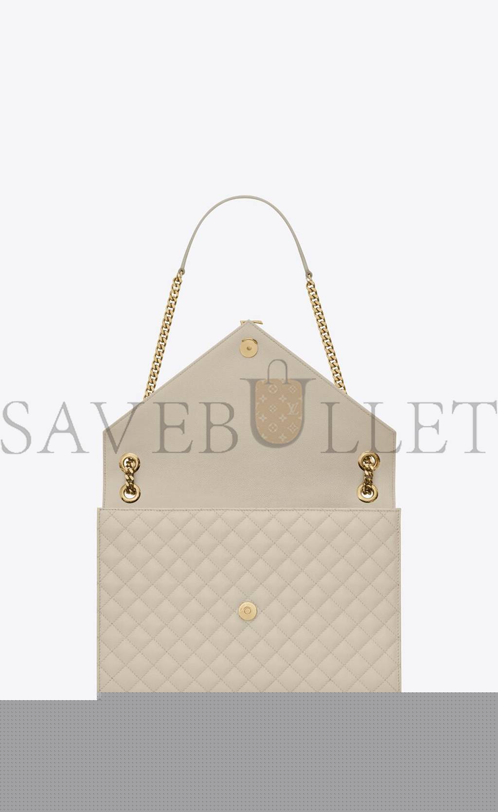 Y*L envelope large bag in mix matelass&eacute; grain de poudre embossed leather 600166bow919207 (31*22*7.5cm)
