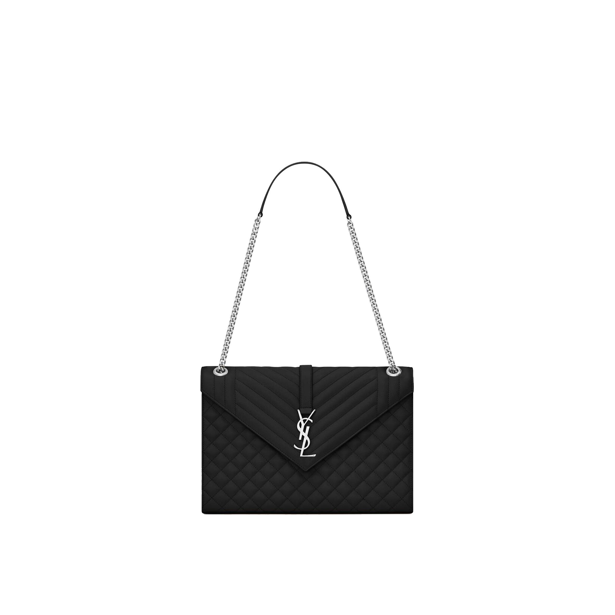 Y*L envelope large bag in mix matelass&eacute; grain de poudre embossed leather 600166bow921000 (31*22*7.5cm)