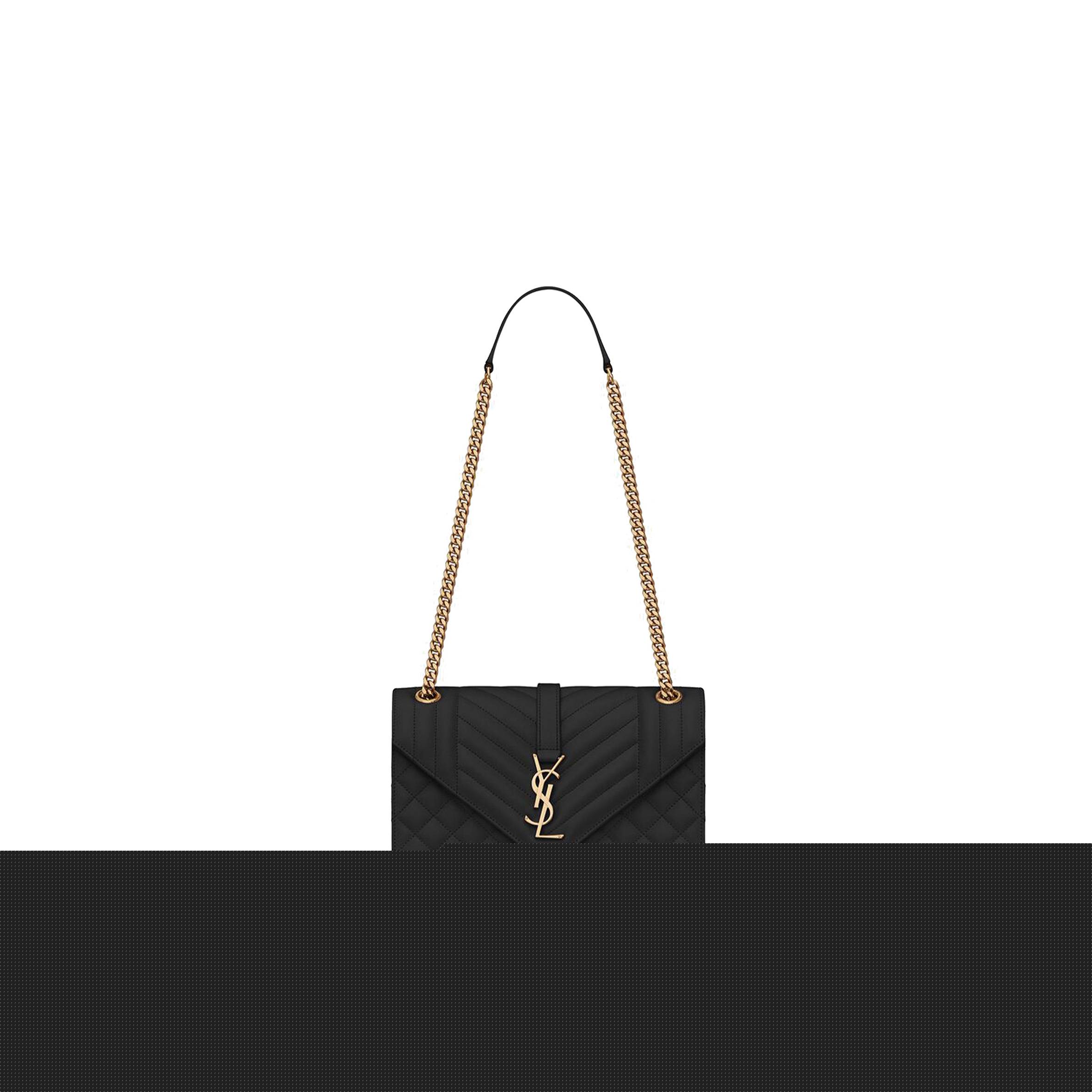 Y*L envelope medium chain bag in mix matelass&eacute; grain de poudre embossed leather 600185bow911000 (24*17.5*6cm)
