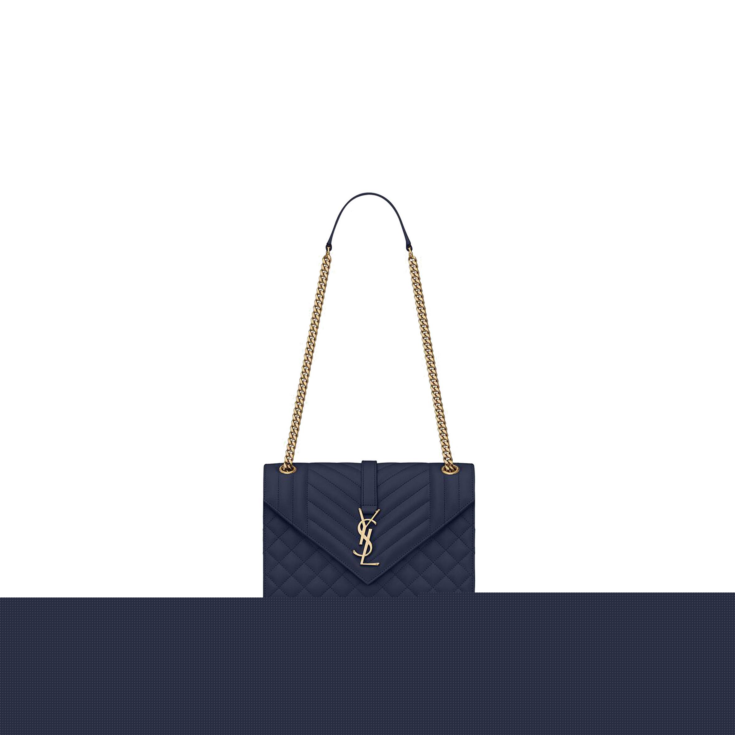 Y*L envelope medium chain bag in mix matelass&eacute; grain de poudre embossed leather 600185bow914147 (24*17.5*6cm)