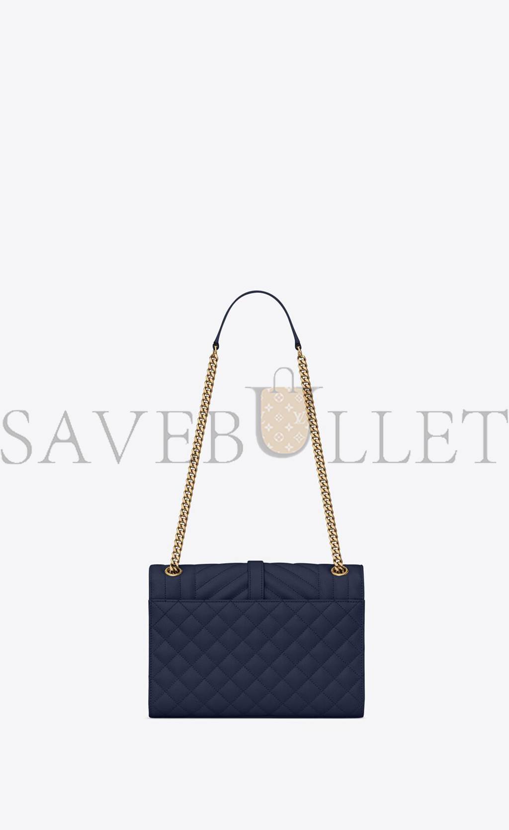 Y*L envelope medium chain bag in mix matelass&eacute; grain de poudre embossed leather 600185bow914147 (24*17.5*6cm)