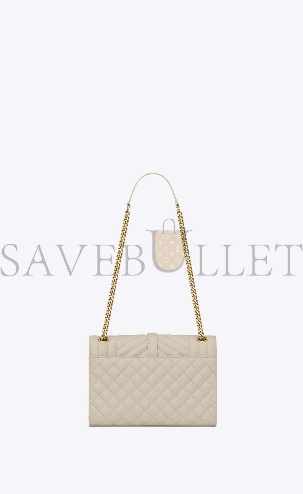 Y*L envelope medium chain bag in mix matelass&eacute; grain de poudre embossed leather 600185bow919207 (24*17.5*6cm)