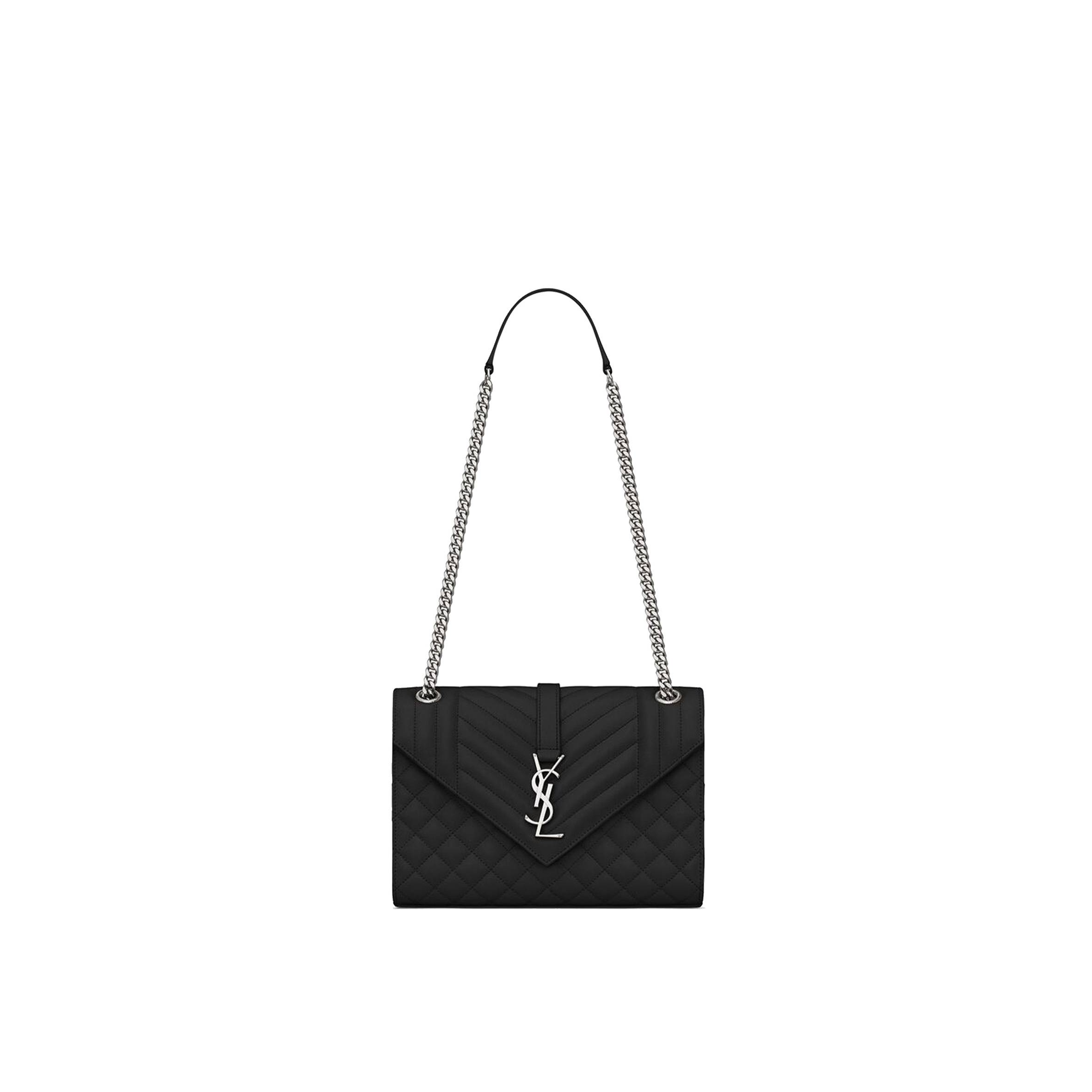 Y*L envelope medium chain bag in mix matelass&eacute; grain de poudre embossed leather 600185bow921000 (24*17.5*6cm)