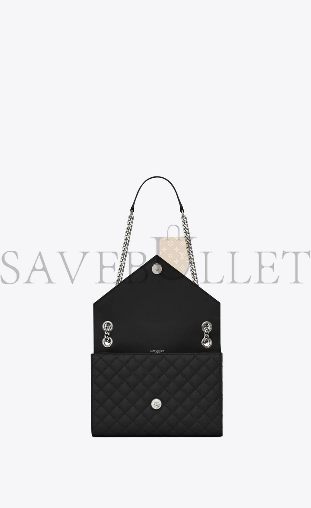 Y*L envelope medium chain bag in mix matelass&eacute; grain de poudre embossed leather 600185bow921000 (24*17.5*6cm)