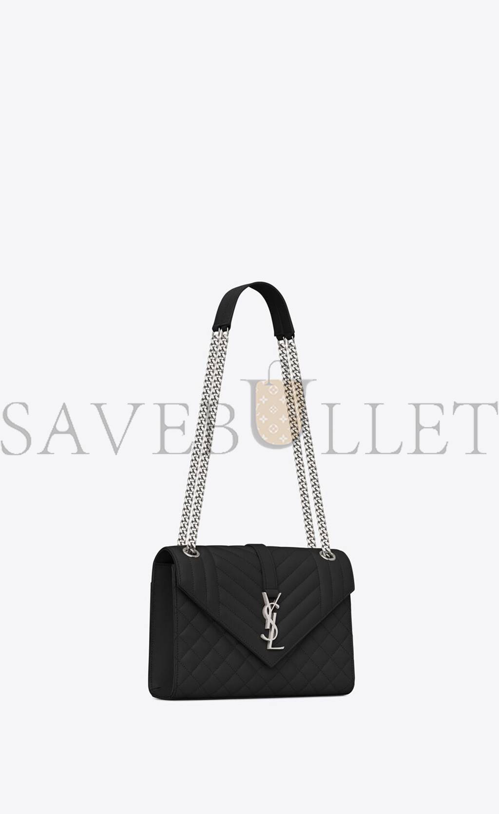 Y*L envelope medium chain bag in mix matelass&eacute; grain de poudre embossed leather 600185bow921000 (24*17.5*6cm)