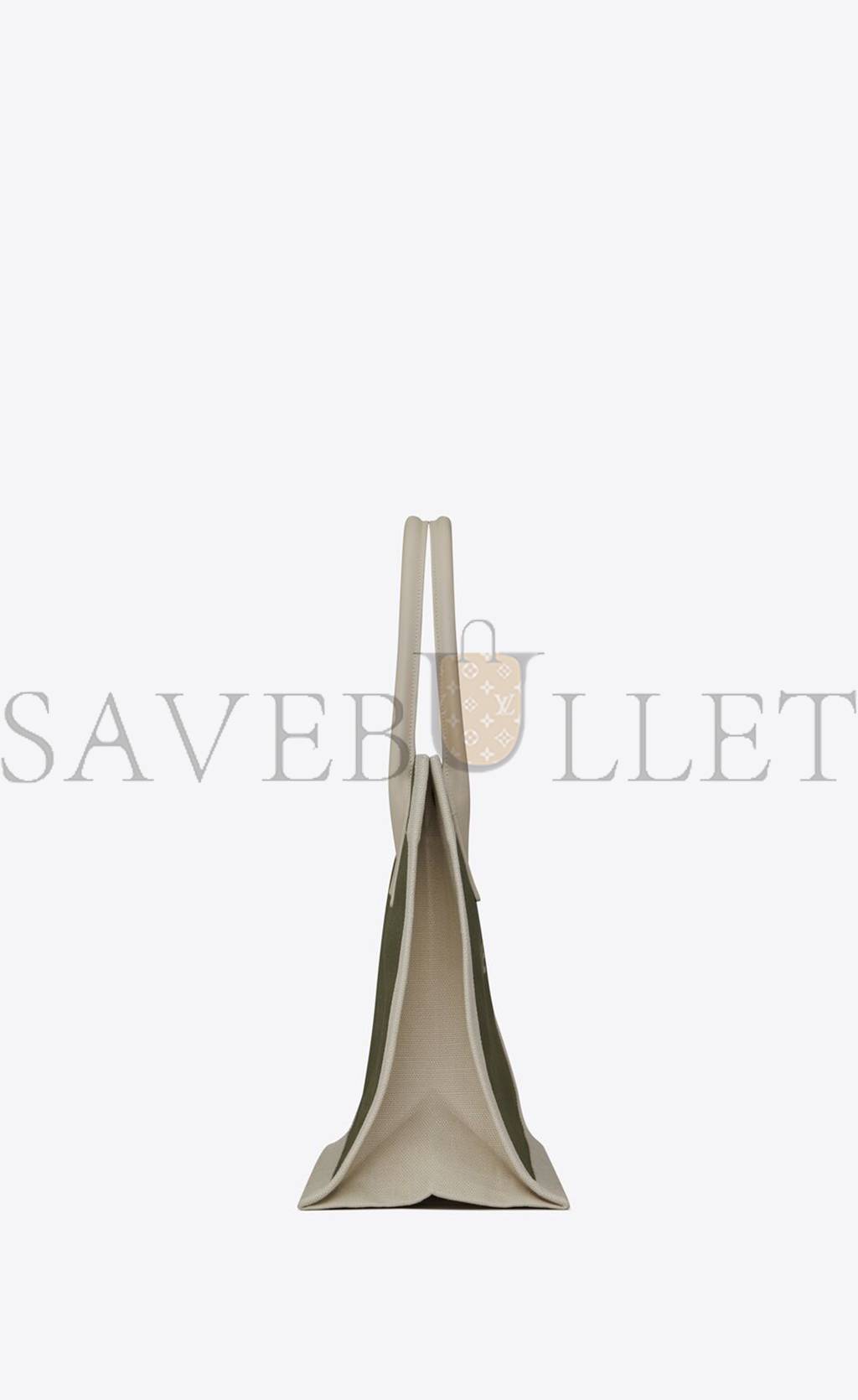 Y*L rive gauche small tote bag in linen and leather 617481faadi3281 (39*31*18cm)