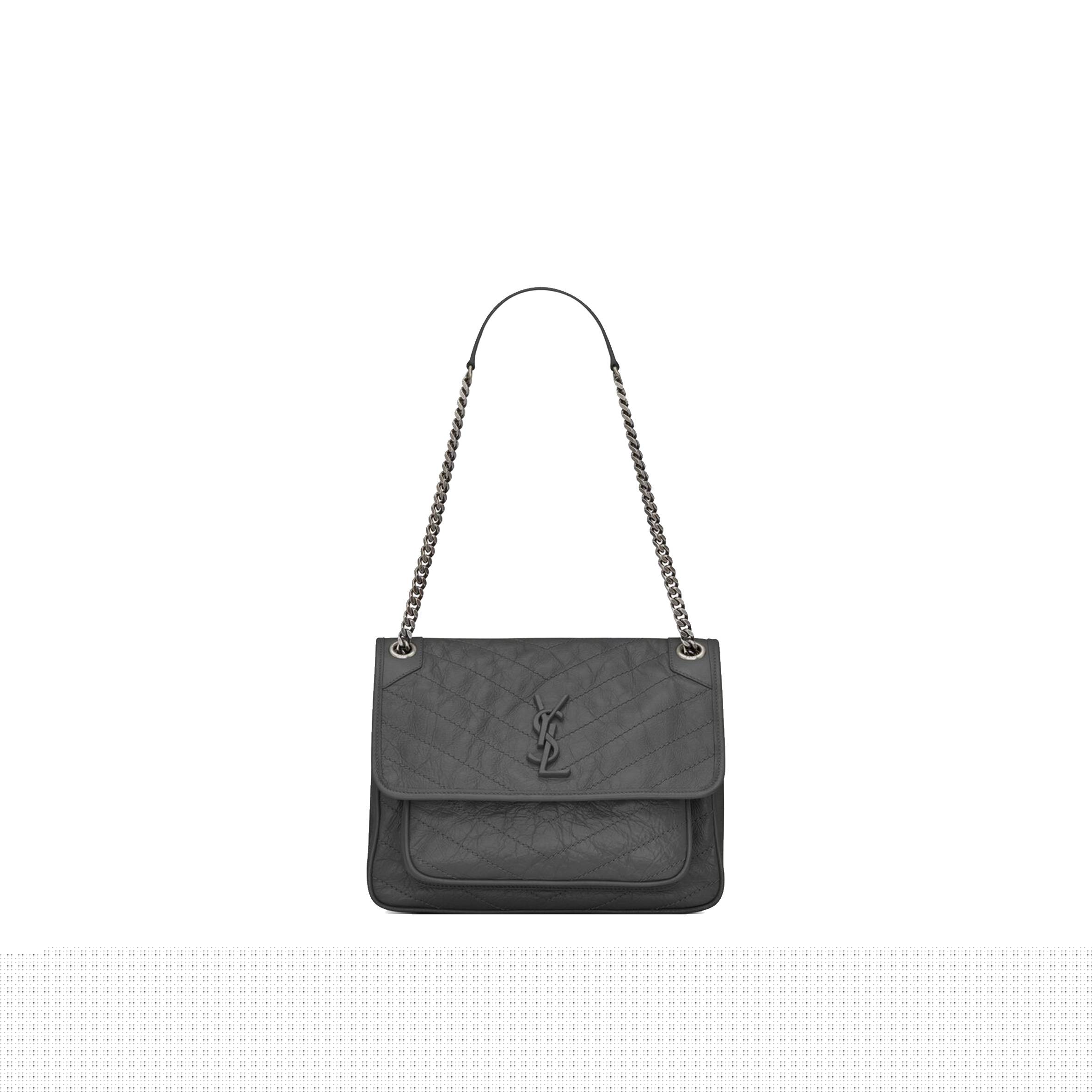 Y*L niki medium chain bag in crinkled vintage leather 6331580en041112 (28*20*8.5cm)