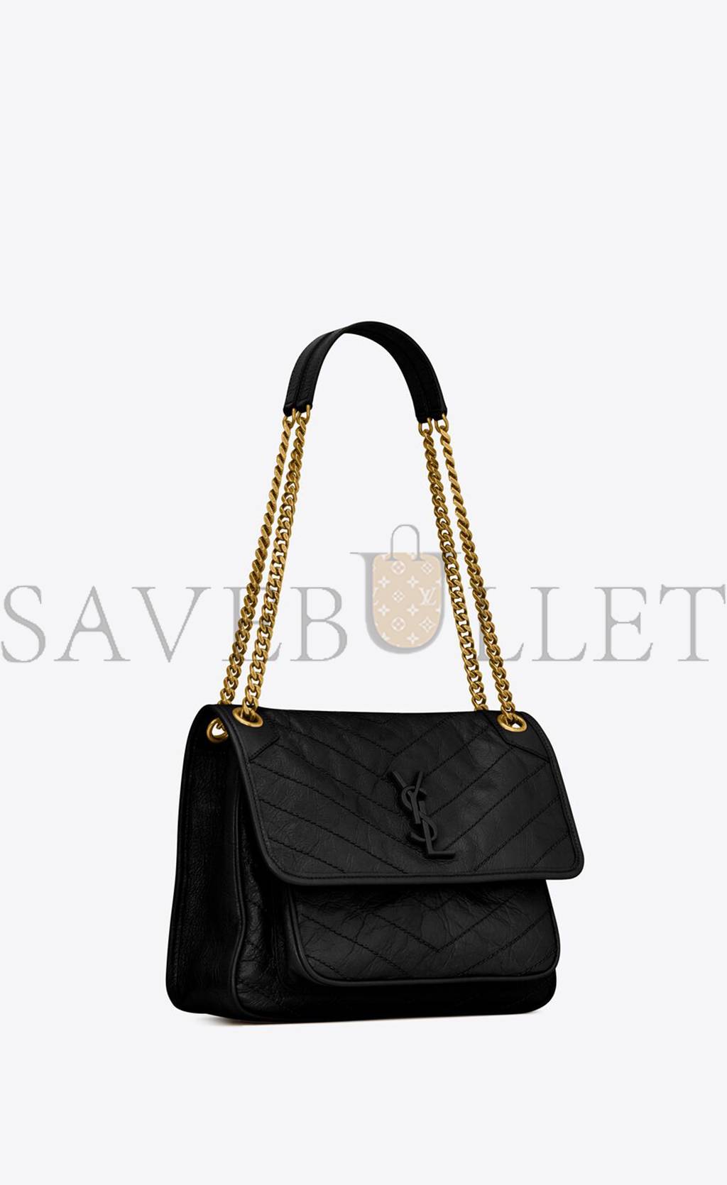 Y*L niki medium chain bag in crinkled vintage leather 6331580en071000 (28*20*8.5cm)